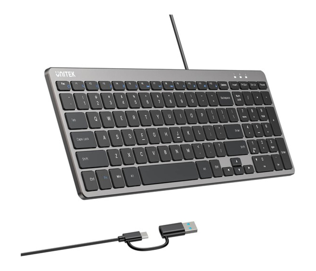 Unitek SlimTap Lekka klawiatura przewodowa biurowa - 1540407 - zdjęcie 3